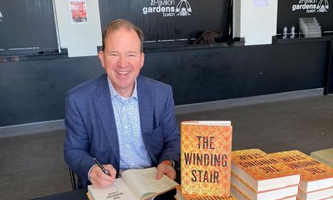 Jesse Norman MP signing copies of The Winding Stair