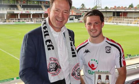 Jesse Norman MP with Hereford player Alex Babos
